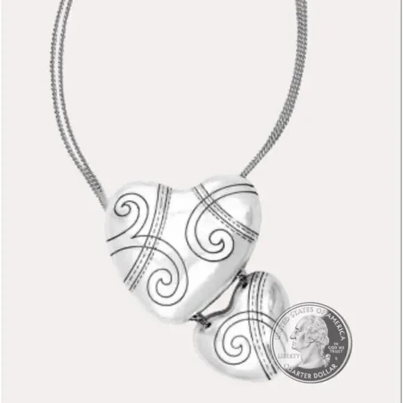 Brighton Atlantis Long Heart Necklace NWT - Picture 5 of 8